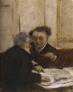 Edgar Degas At the Cafe Chateauden oil painting